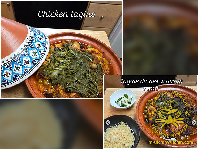 Tangine Dinner w/ Turnip Green Salad Image / タジンとカブの葉のサラダ 画像